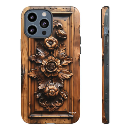 Floret Wood Carving Phone Case