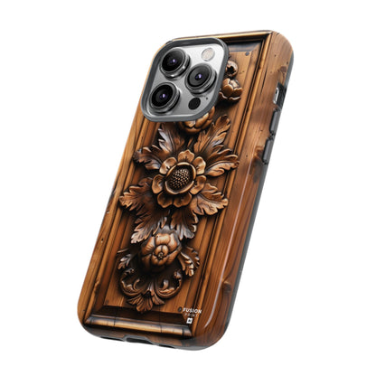 Floret Wood Carving Phone Case