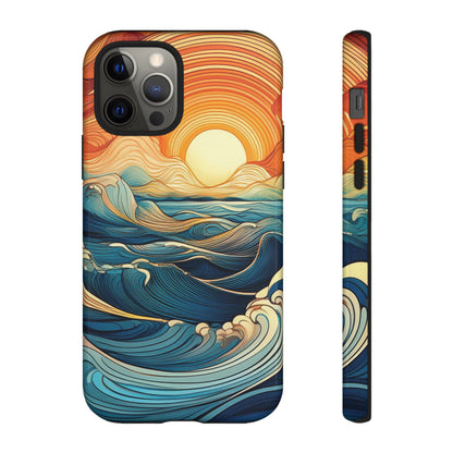 Pop Art Sunset Over the Ocean Phone Case