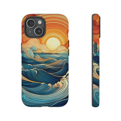 Pop Art Sunset Over the Ocean Phone Case