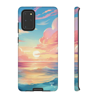 Pop Art Pastel Sky with Clouds Above the Ocean Phone Case