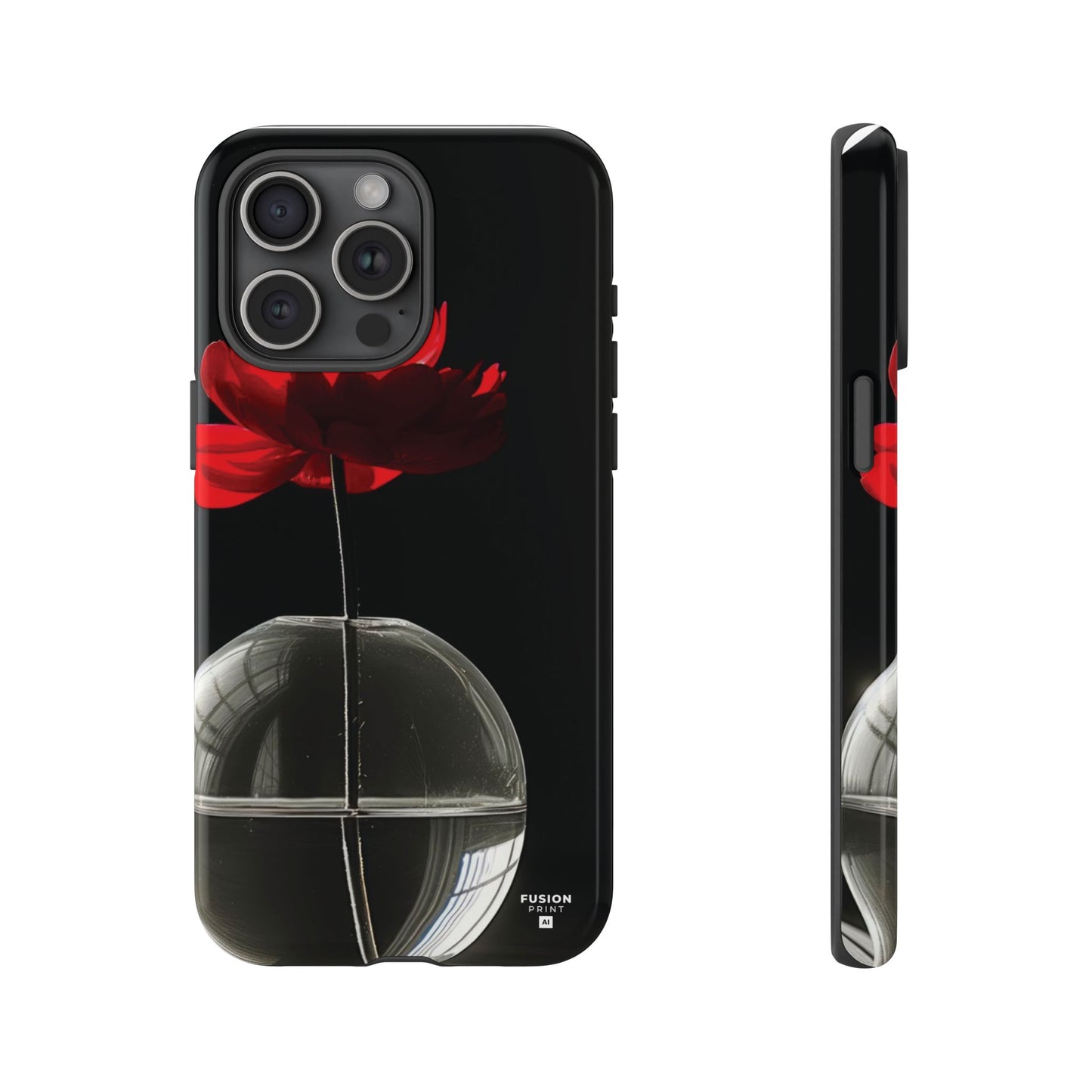 Minimalist Red Flower Phone Case