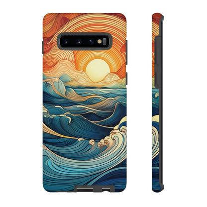 Pop Art Sunset Over the Ocean Phone Case