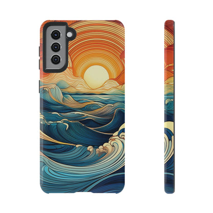 Pop Art Sunset Over the Ocean Phone Case