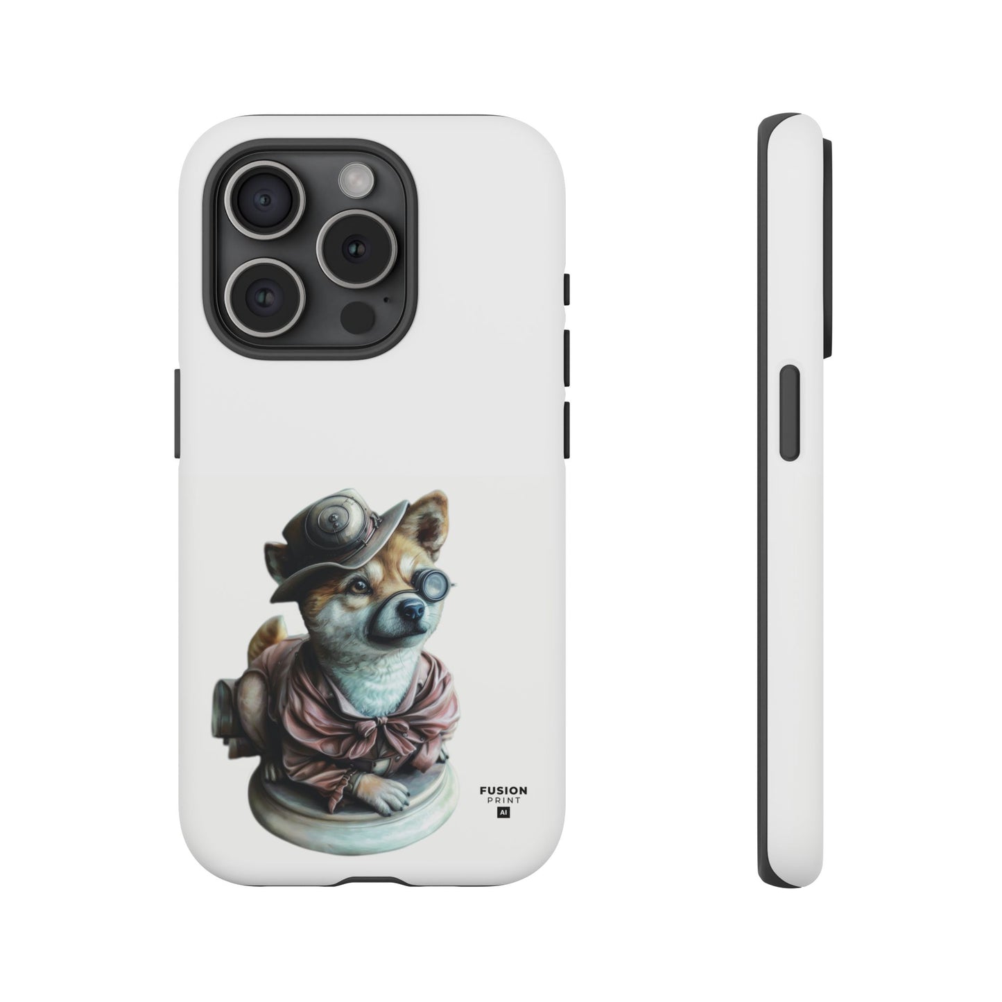 Porcelain Steampunk Chihuahua Figurine Phone Case