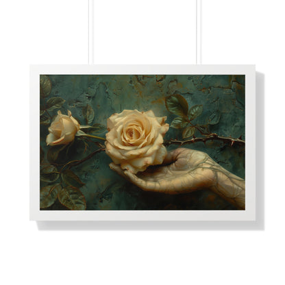 A Rose Intertwines - Framed Horizontal Poster