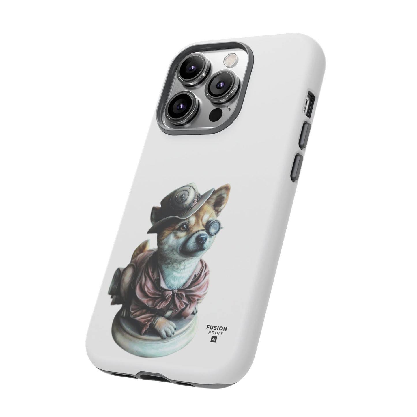 Porcelain Steampunk Chihuahua Figurine Phone Case