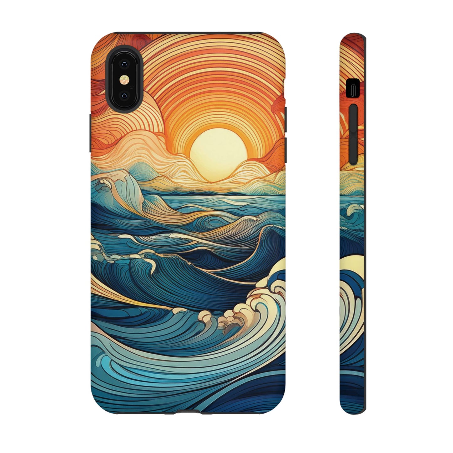 Pop Art Sunset Over the Ocean Phone Case