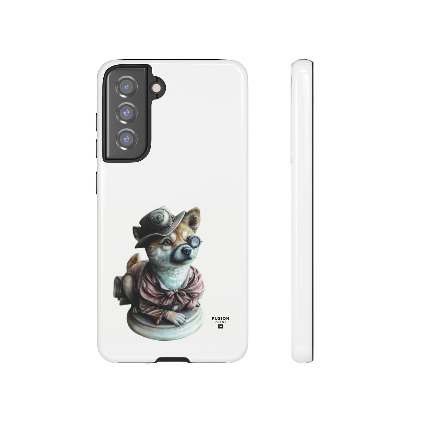 Porcelain Steampunk Chihuahua Figurine Phone Case