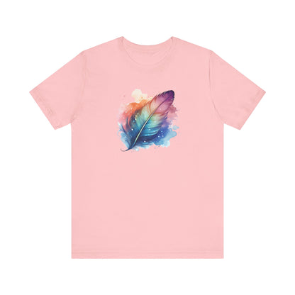 Watercolor Feather T-shirt | Short Sleeve Tee (Unisex)