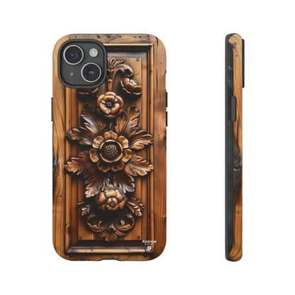 Floret Wood Carving Phone Case