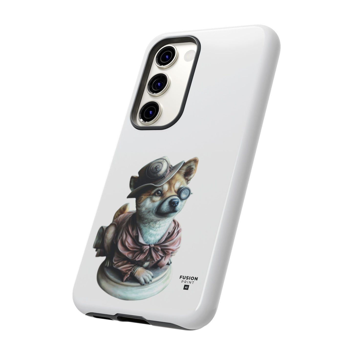 Porcelain Steampunk Chihuahua Figurine Phone Case