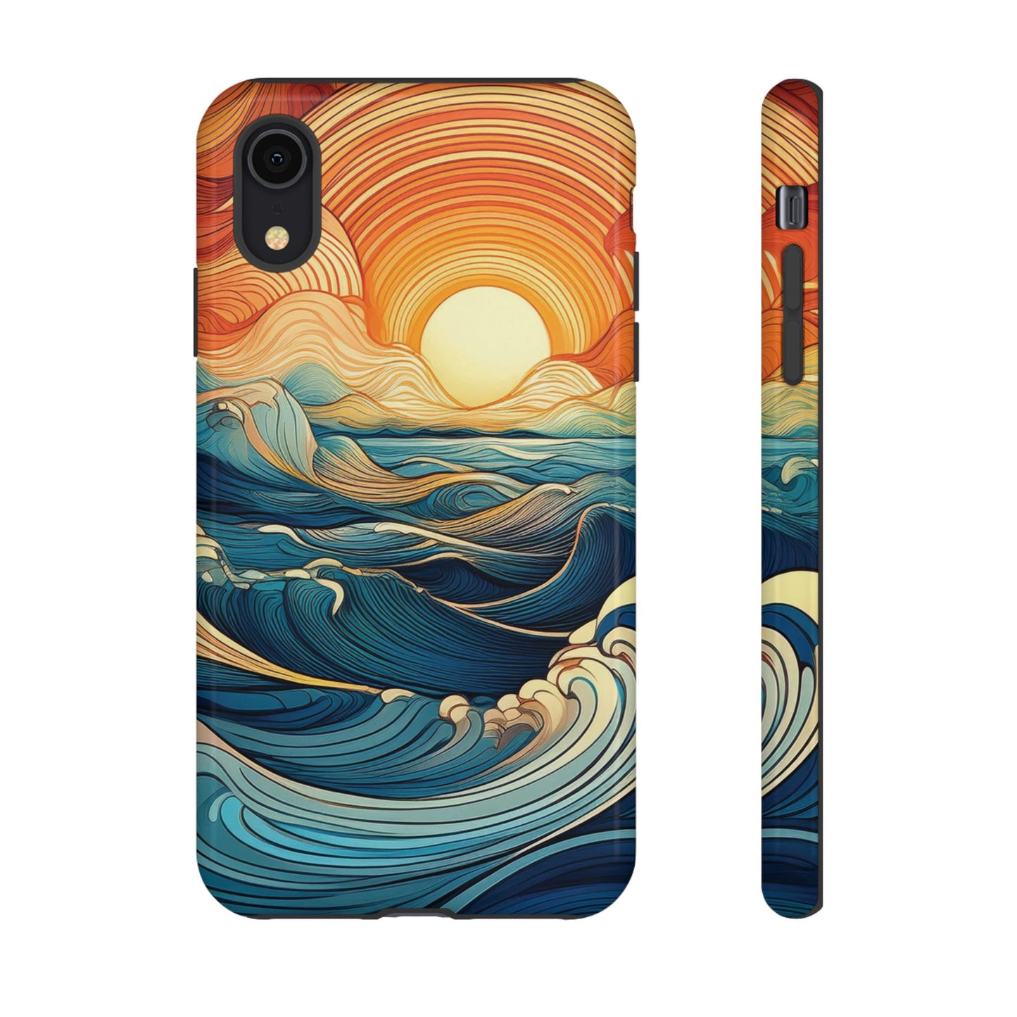 Pop Art Sunset Over the Ocean Phone Case