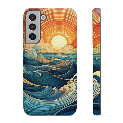 Pop Art Sunset Over the Ocean Phone Case