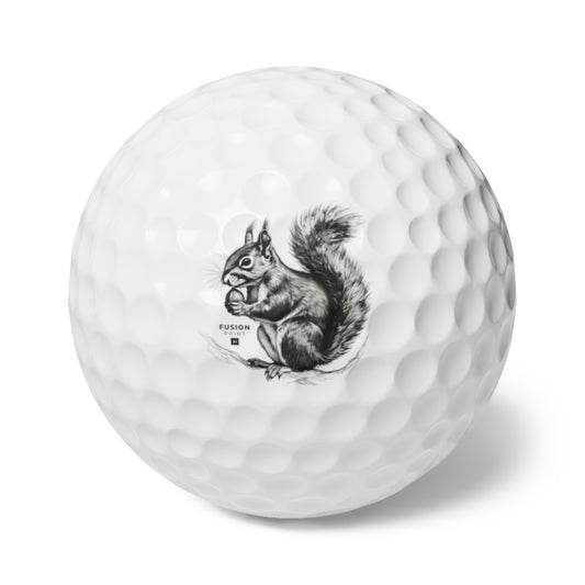 Squirrel with a Nut Golf Balls, 6pcs