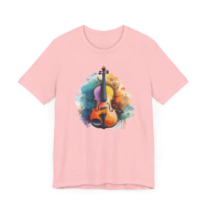 Watercolor Violin T-shirt | Short Sleeve Tee (Unisex)