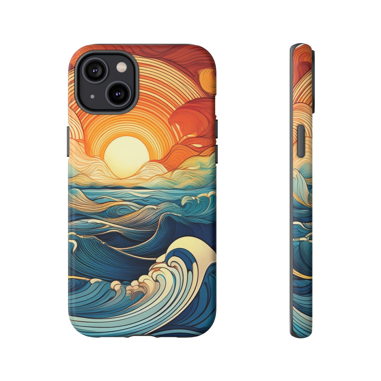 Pop Art Sunset Over the Ocean Phone Case