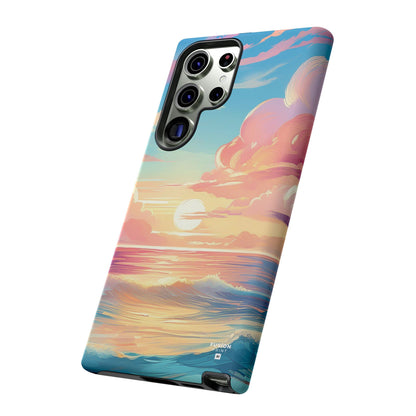 Pop Art Pastel Sky with Clouds Above the Ocean Phone Case