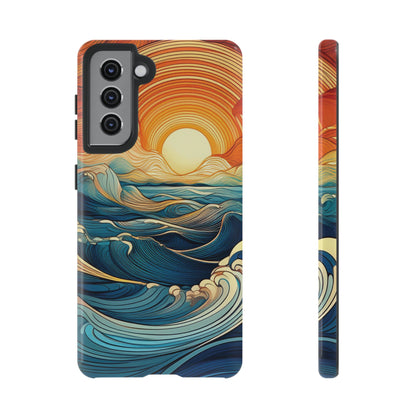 Pop Art Sunset Over the Ocean Phone Case