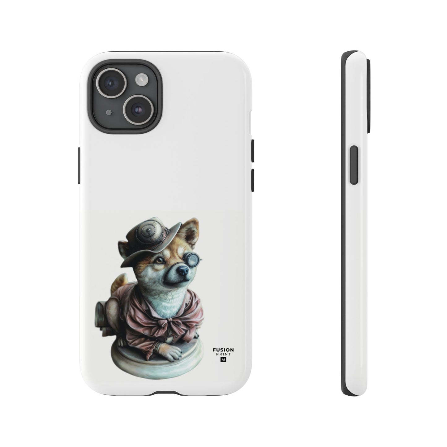 Porcelain Steampunk Chihuahua Figurine Phone Case