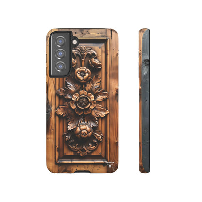 Floret Wood Carving Phone Case