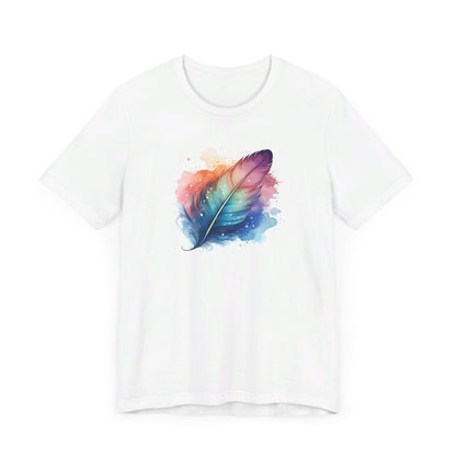 Watercolor Feather T-shirt | Short Sleeve Tee (Unisex)