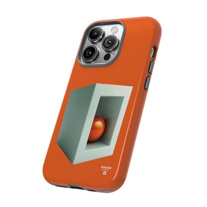 Orange Ball in a White Cube Phone Case