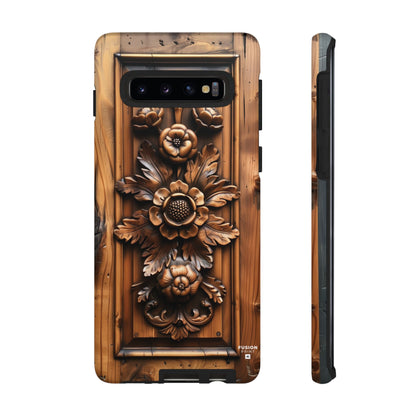 Floret Wood Carving Phone Case