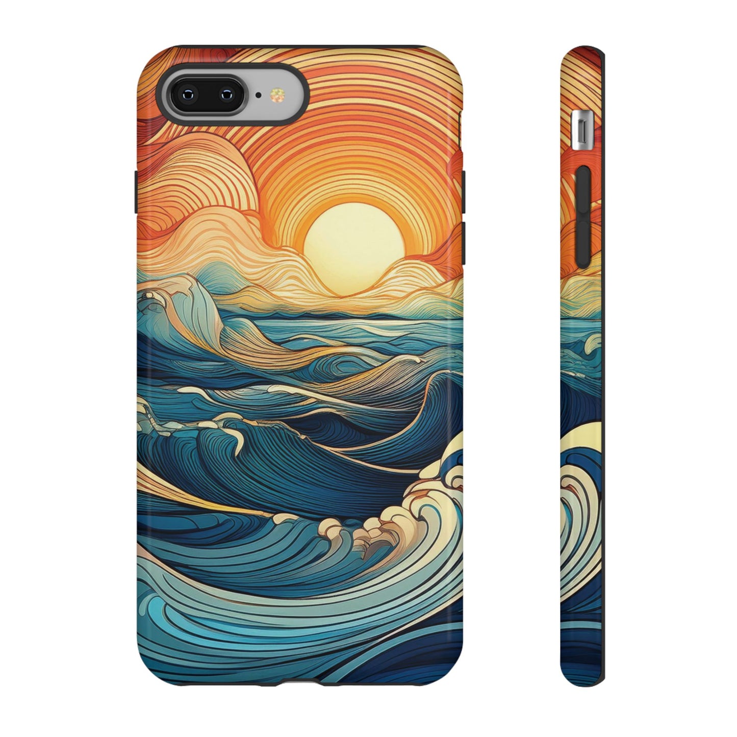 Pop Art Sunset Over the Ocean Phone Case