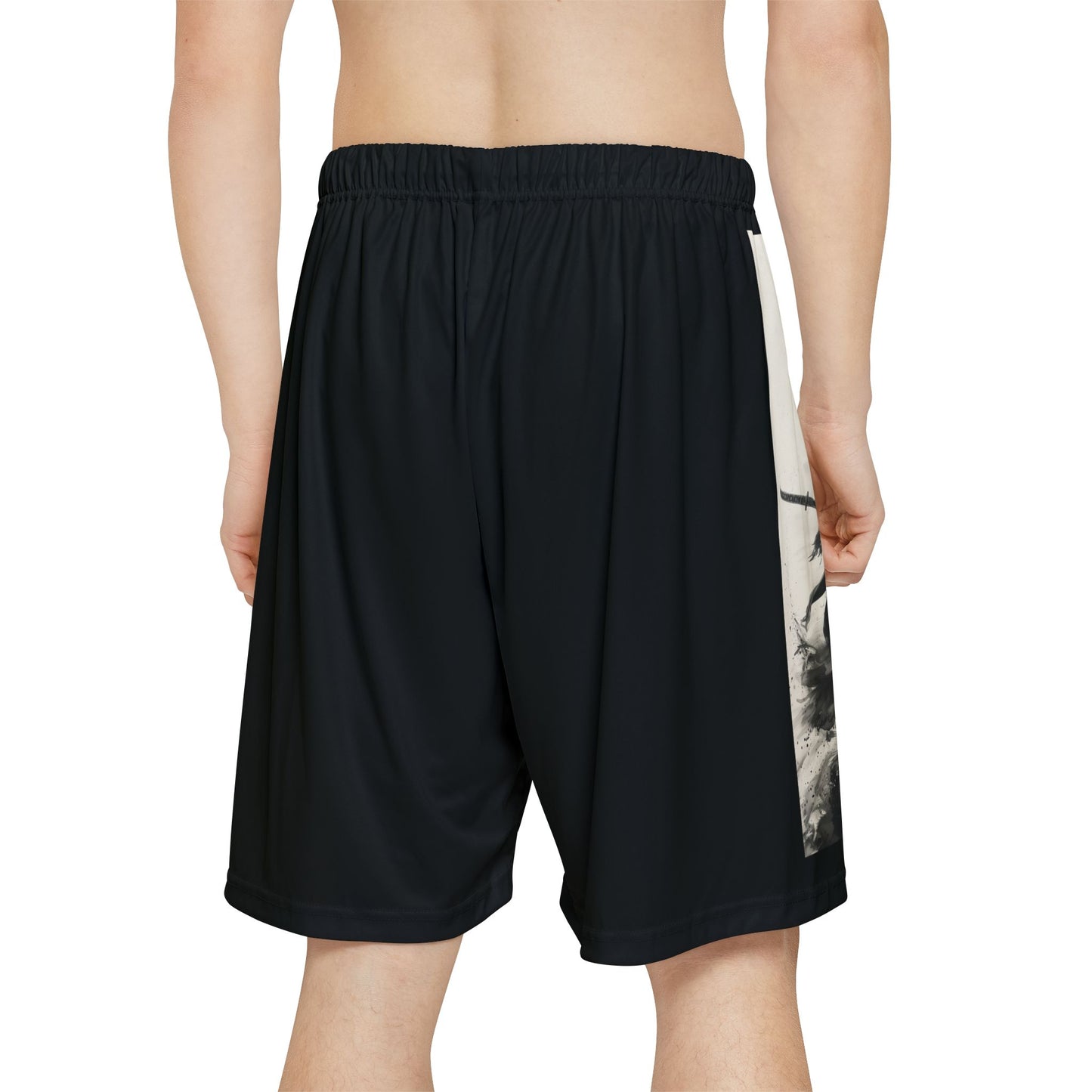 SamurAI Readies for Battle - Men’s Sports Shorts (Black)