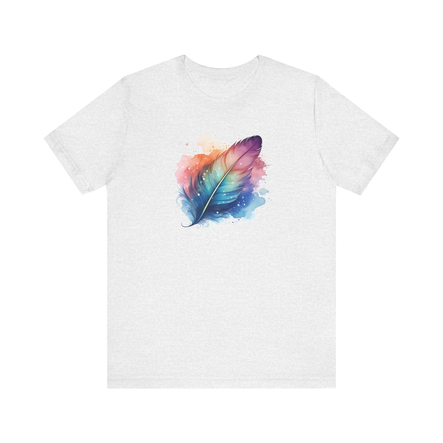 Watercolor Feather T-shirt | Short Sleeve Tee (Unisex)