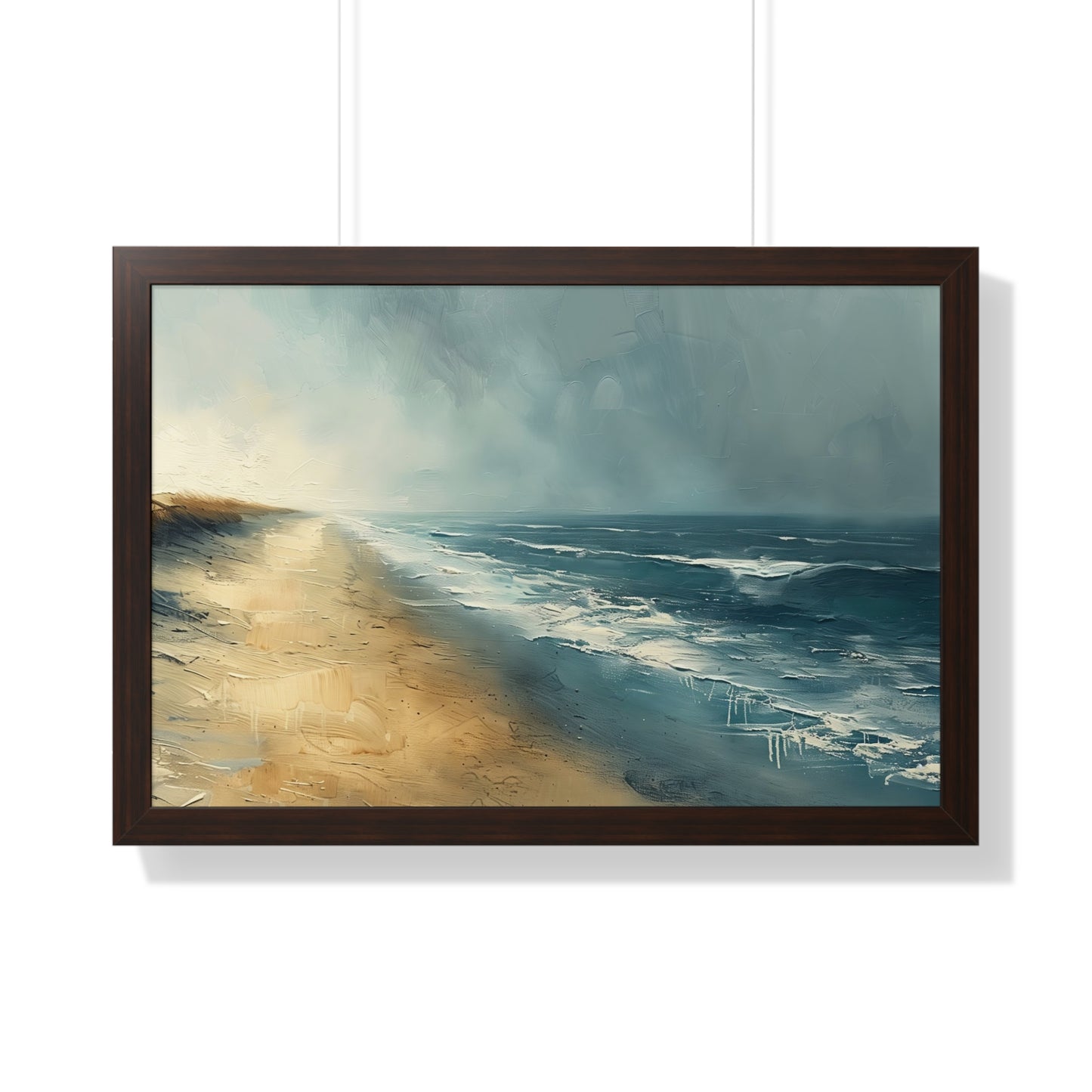 Beachfront Painting - Framed Horizontal Poster