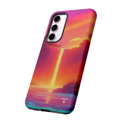 Synth-Wave Waterfall Sunrise Phone Case