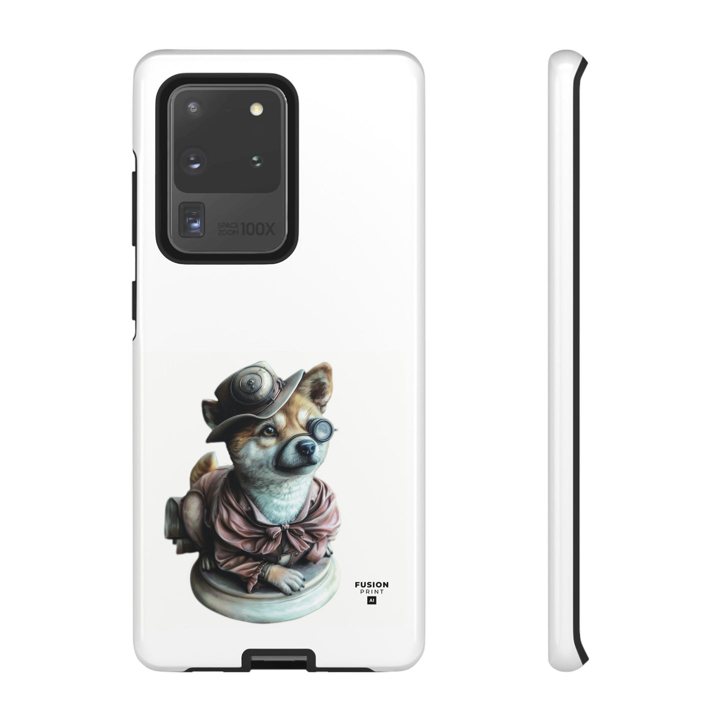 Porcelain Steampunk Chihuahua Figurine Phone Case