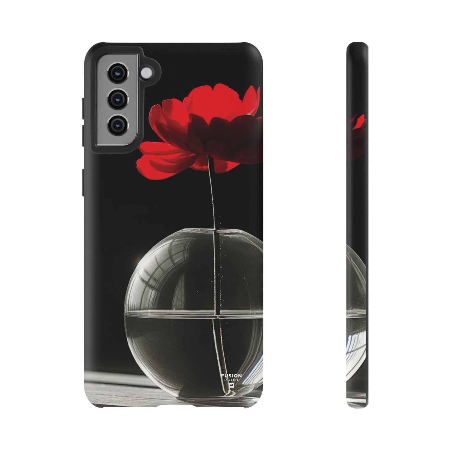 Minimalist Red Flower Phone Case