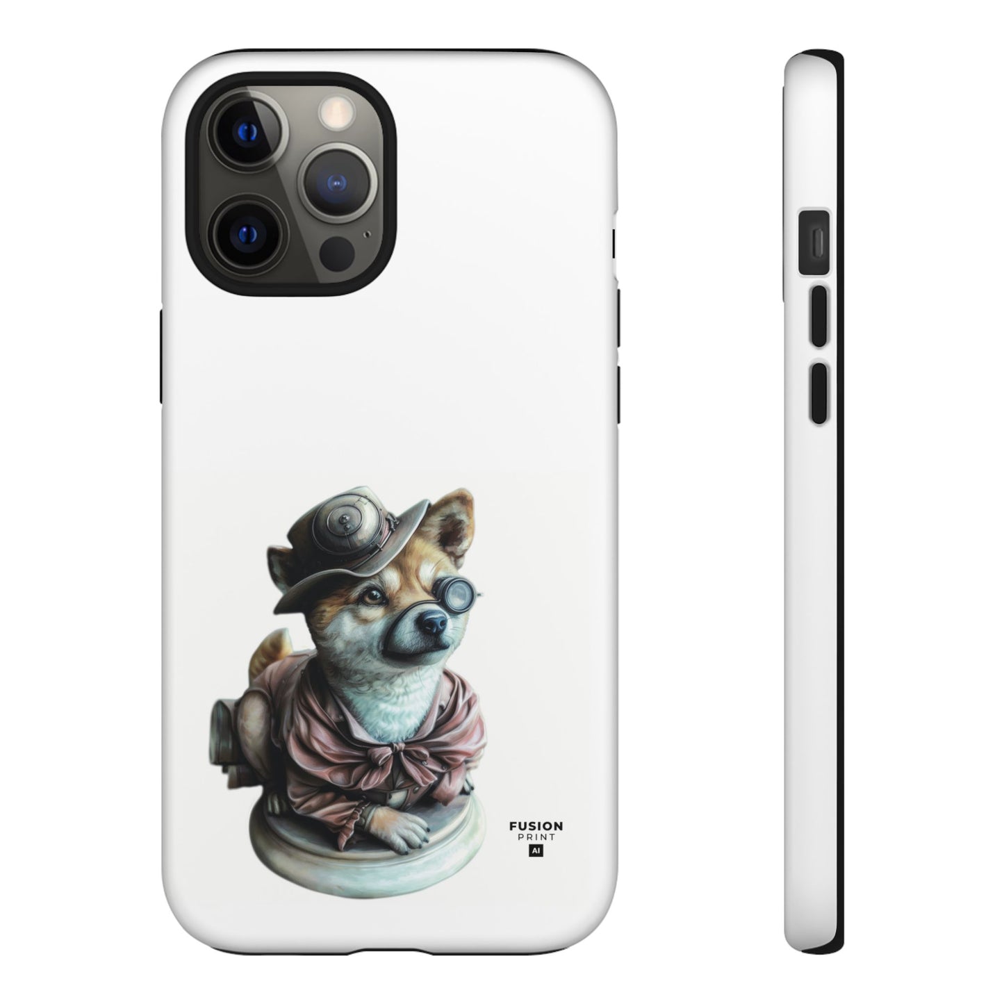 Porcelain Steampunk Chihuahua Figurine Phone Case