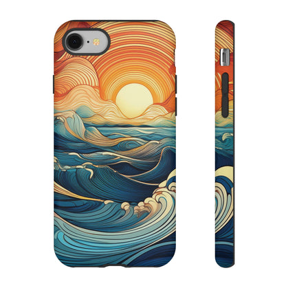 Pop Art Sunset Over the Ocean Phone Case