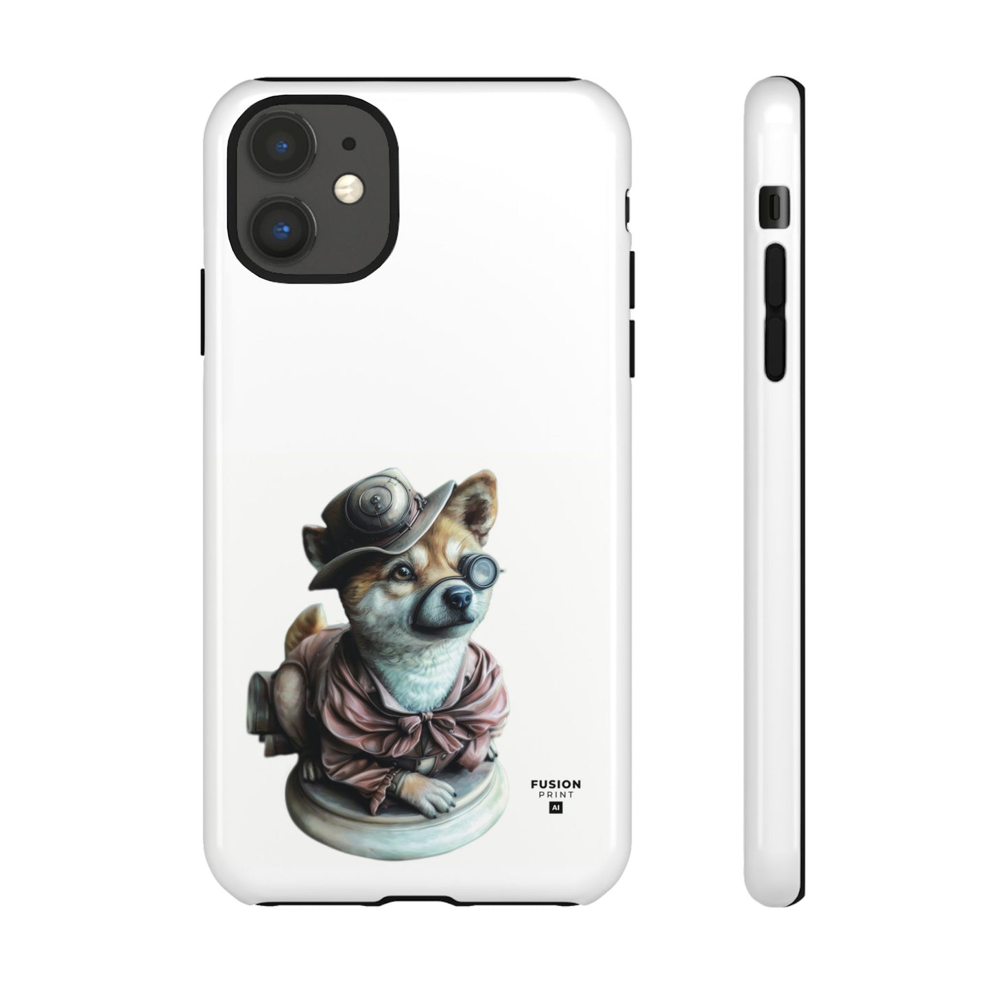 Porcelain Steampunk Chihuahua Figurine Phone Case