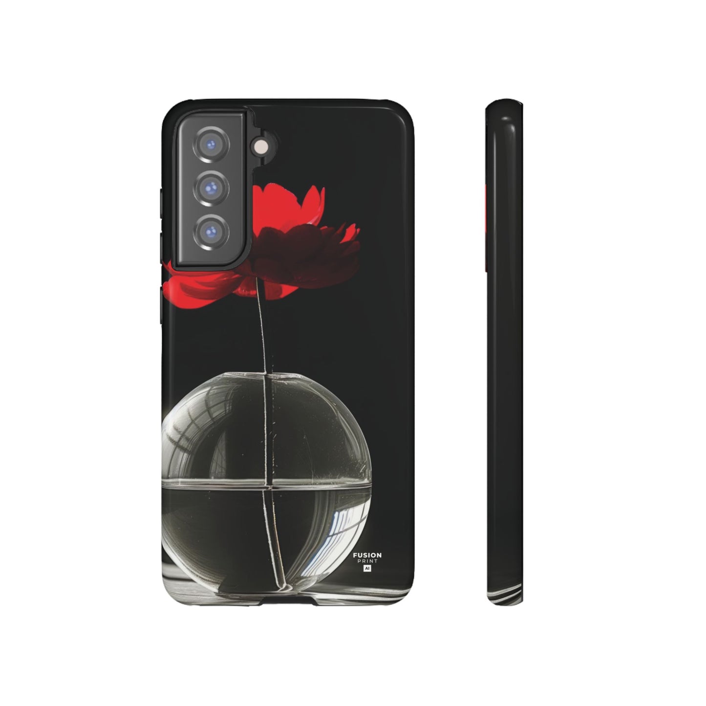 Minimalist Red Flower Phone Case