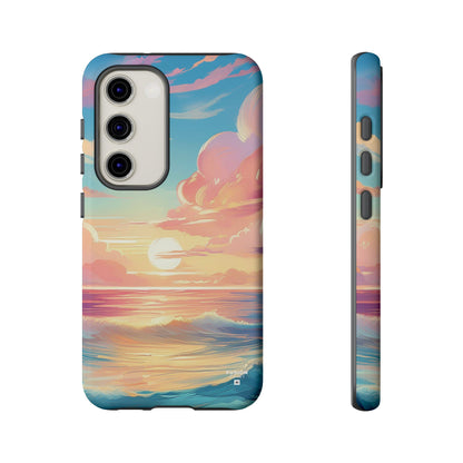 Pop Art Pastel Sky with Clouds Above the Ocean Phone Case