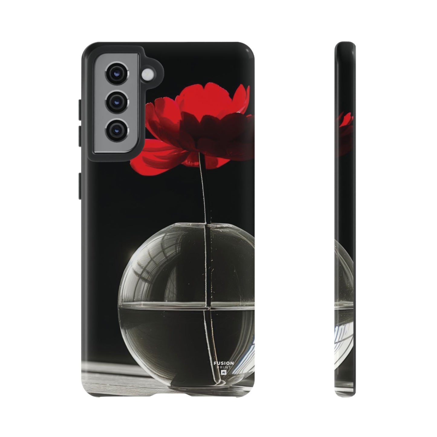 Minimalist Red Flower Phone Case