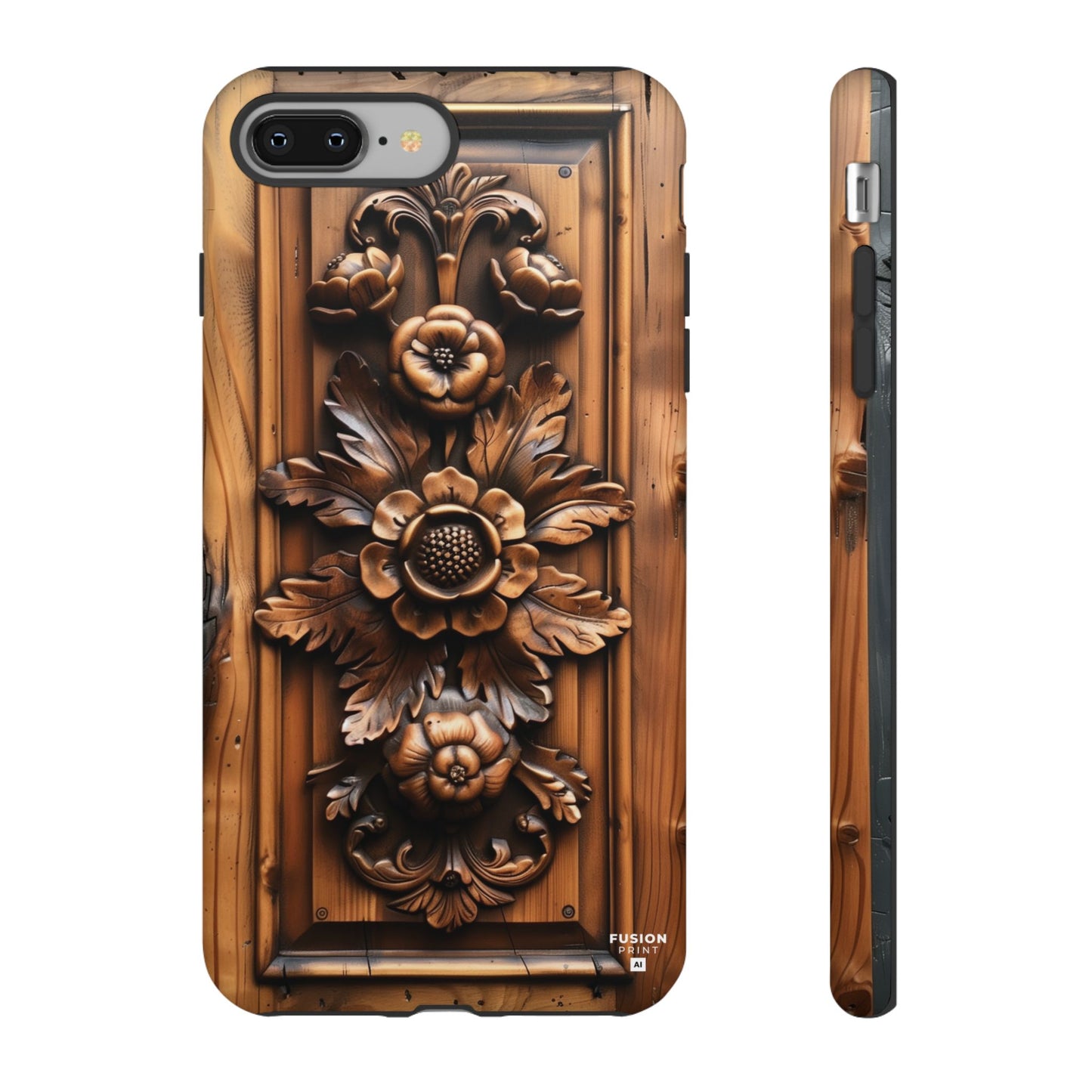 Floret Wood Carving Phone Case