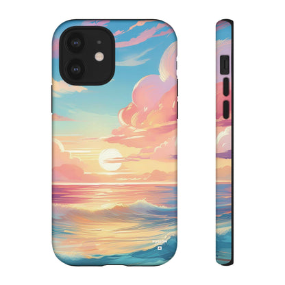 Pop Art Pastel Sky with Clouds Above the Ocean Phone Case