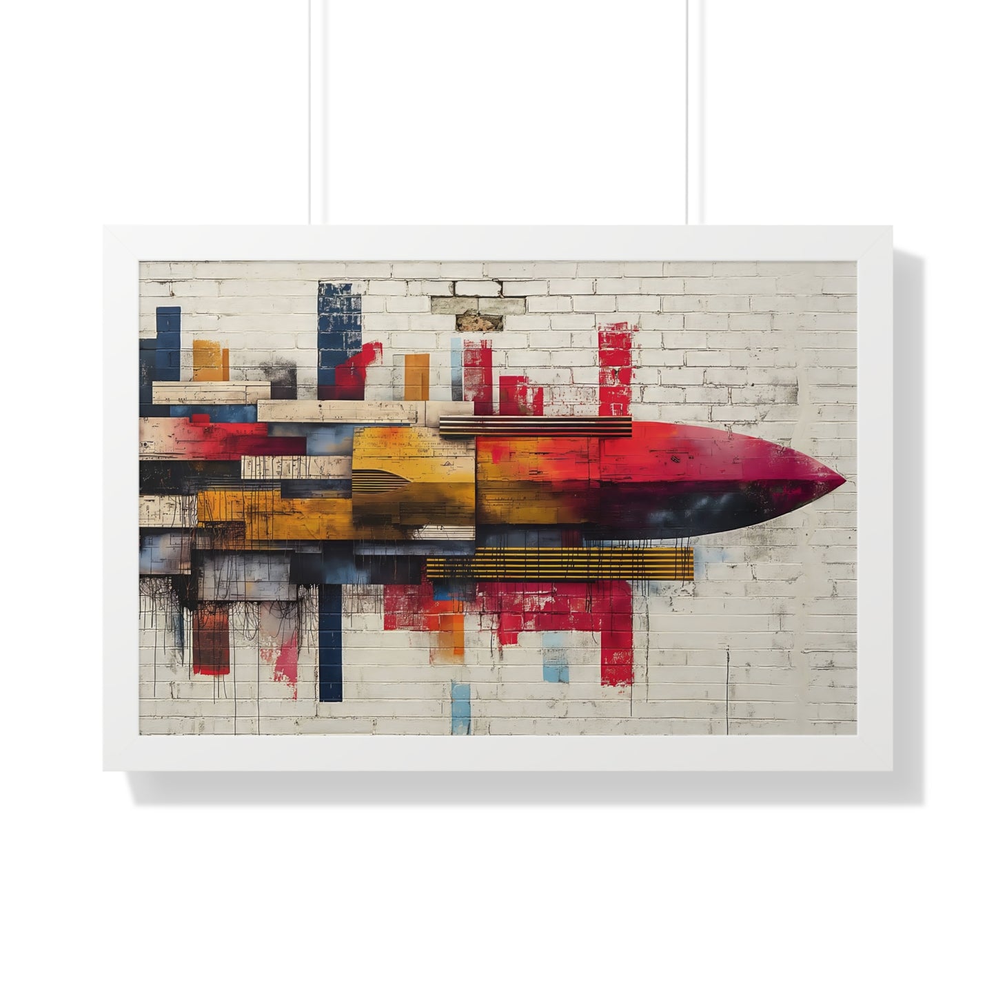 Military Graffiti Art - Framed Horizontal Poster