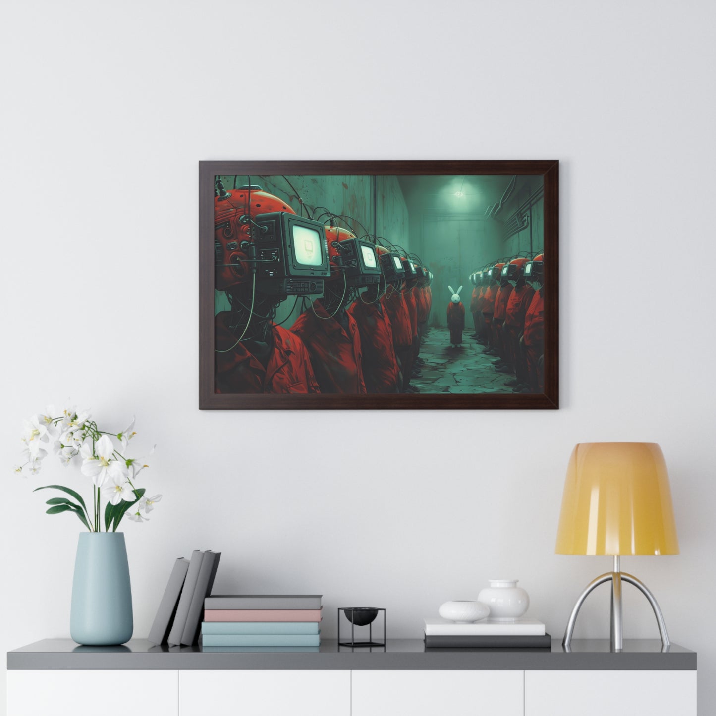 Surreal Computers Take Over - Framed Horizontal Poster