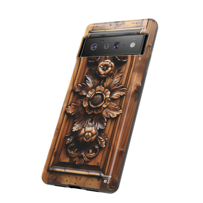 Floret Wood Carving Phone Case