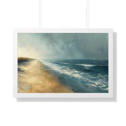 Beachfront Painting - Framed Horizontal Poster