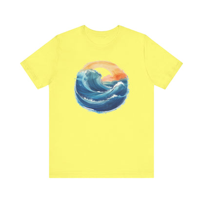 Ocean Wave + Sunset T-shirt | Short Sleeve Tee (Unisex)