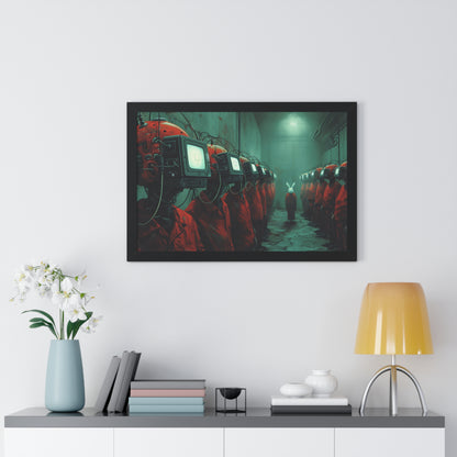 Surreal Computers Take Over - Framed Horizontal Poster