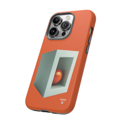 Orange Ball in a White Cube Phone Case